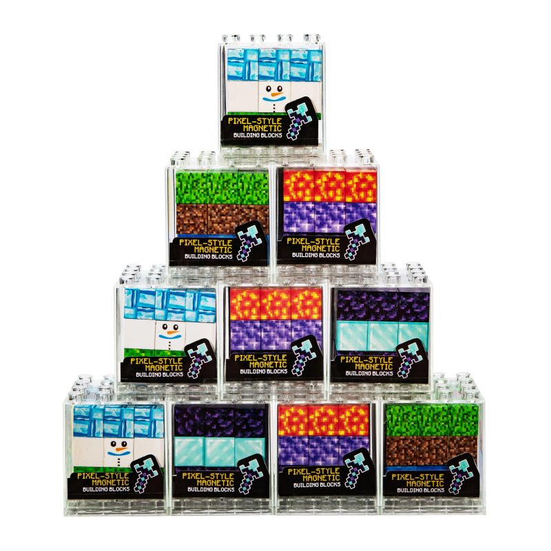 Magnetic building block toy set, 27 pieces