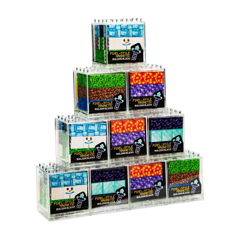 Magnetic building block toy set, 27 pieces