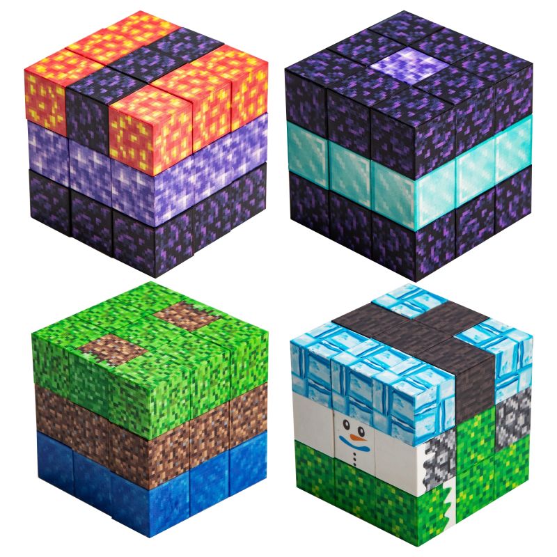 Magnetic building block toy set, 27 pieces