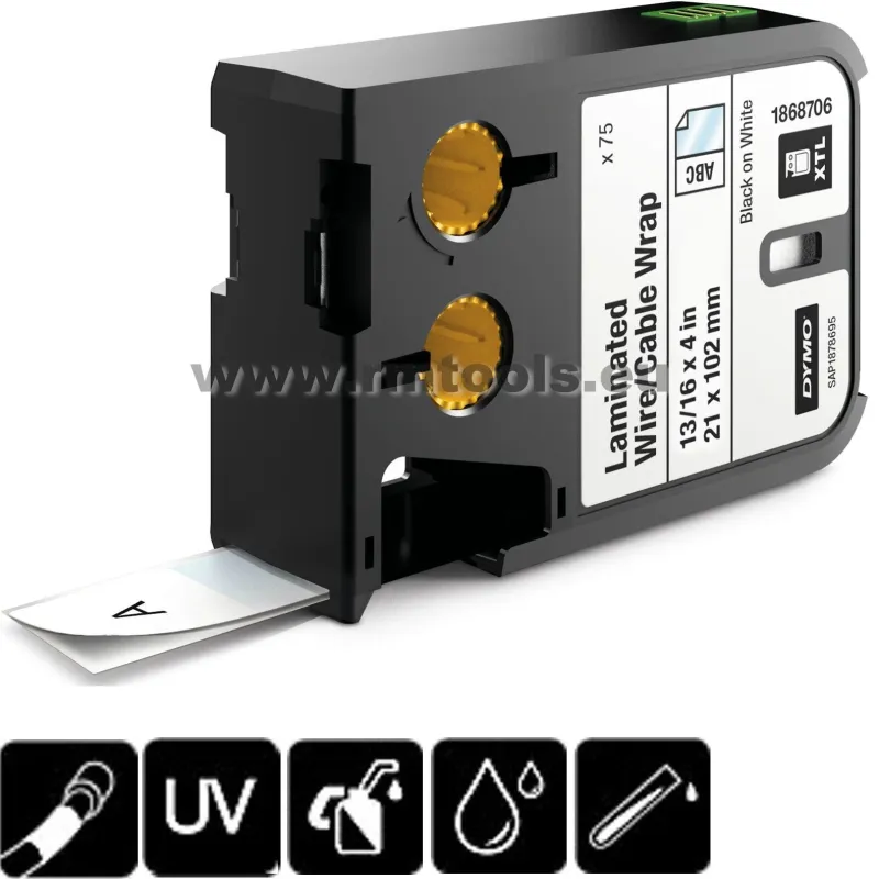 Laminēta lentīte, vadu XTL 21x39mm Melna,150,