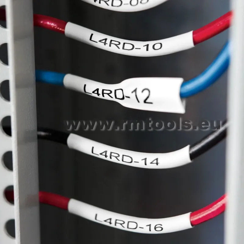 Lentīte caurulīte XTL 6mm melna-balta 2.7m
