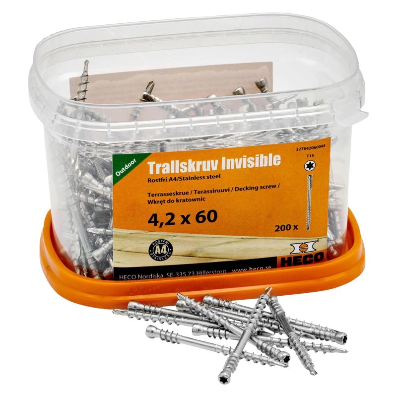 Kokskrūves terasēm 4,2x60 A4, 200 gab.