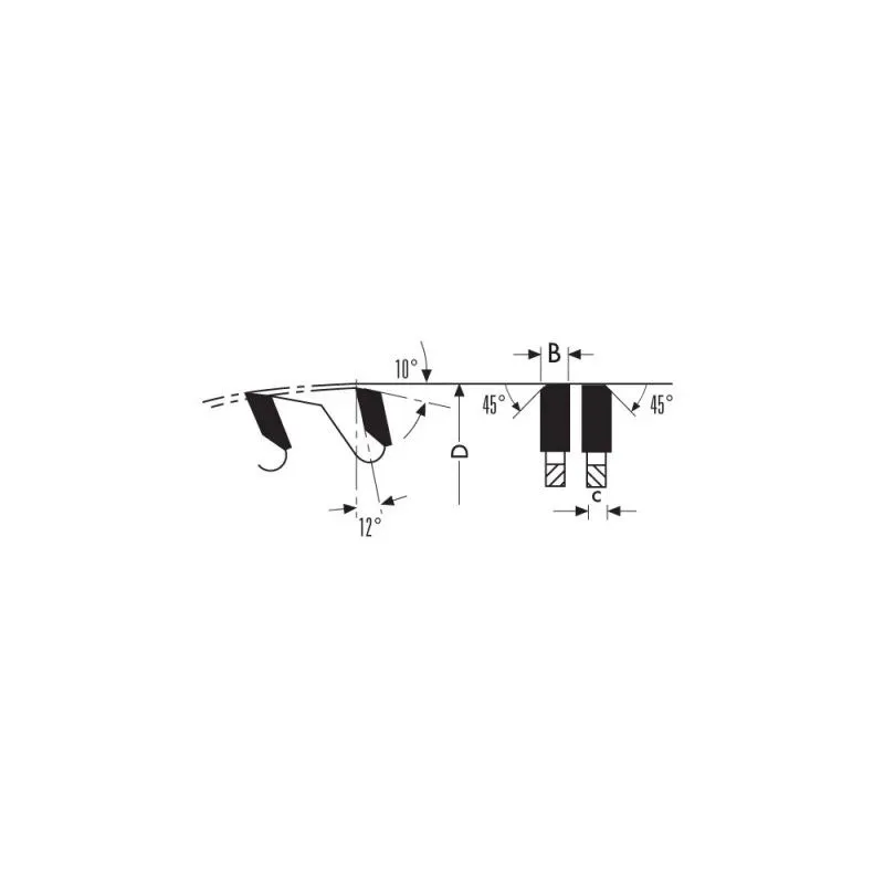 Klein 315x30x3.2mm 24 zobi - Zāģripa būvlaukumiem un demolēšanai