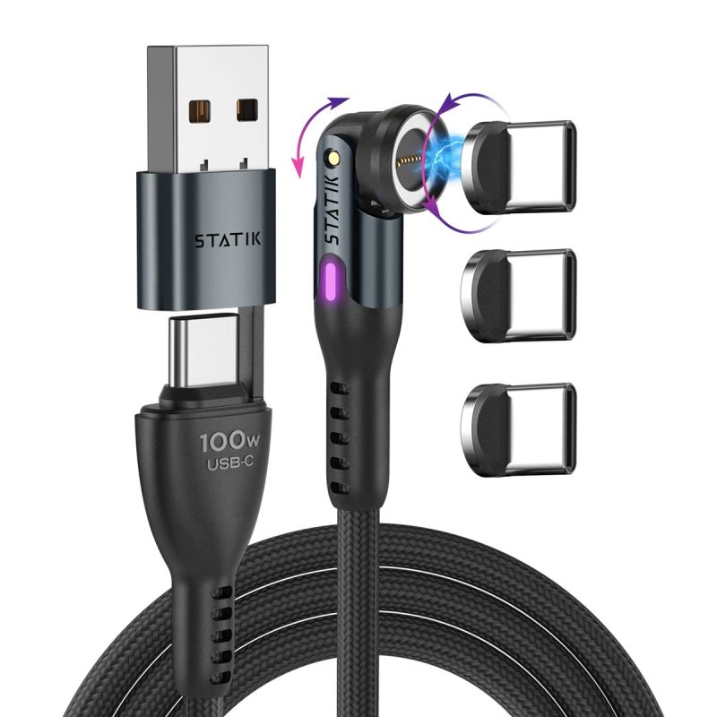 STATIK Statik 360 Pro Cable 2.0 USB-C Only, 1m, Black