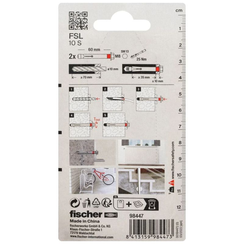 Fišera enkurs ar braukšanu FSL 10 S 2gab.