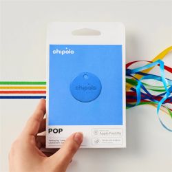 Chipolo POP – Bluetooth Tracker with Replaceable Battery for iOS & Android, Blue