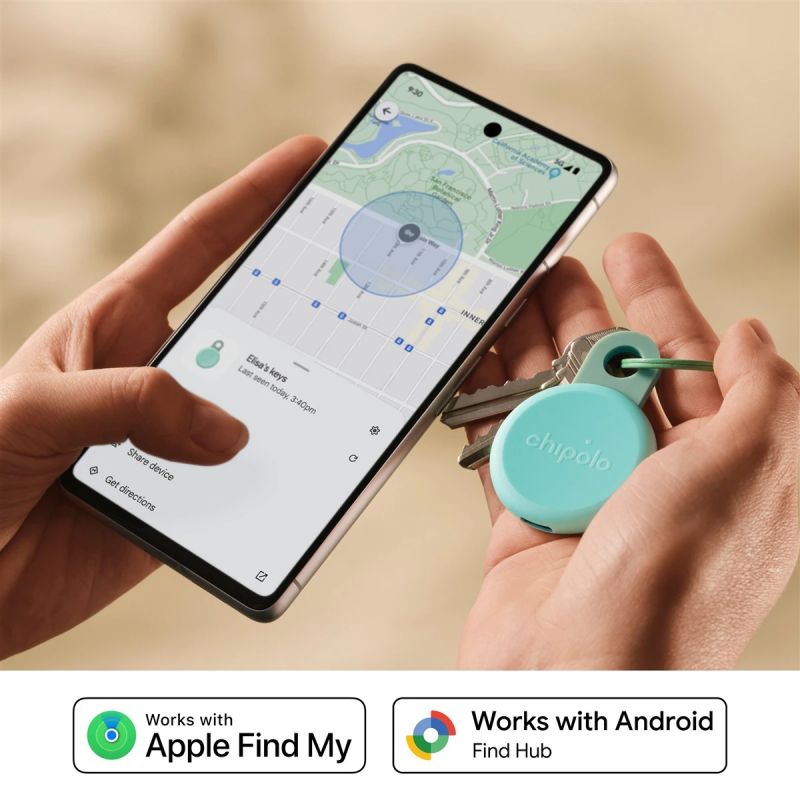 Chipolo LOOP – Rechargeable Bluetooth Tracker with Silicone Loop for iOS & Android, Mint