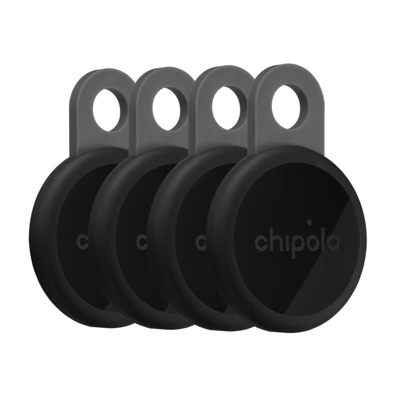 Chipolo LOOP – Rechargeable Bluetooth Tracker with Silicone Loop for iOS & Android, 4col_Charcoal