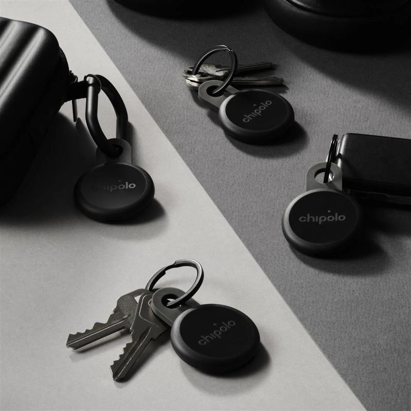 Chipolo LOOP – Rechargeable Bluetooth Tracker with Silicone Loop for iOS & Android, 4col_Charcoal