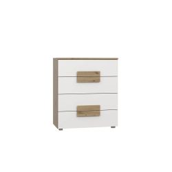 Kumode Domoletti Arkina, ozola-balta, 94.9 cm x 41.3 cm x 80.4 cm