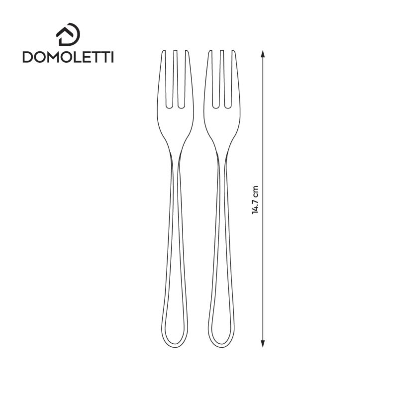 Dessertkahvel Domoletti City 80S2CT-10, roostevaba teras, hall v., 2 tk