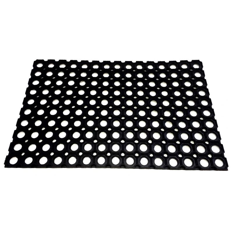 Durvju paklājs Domoletti Rho 008, melna krās., 80 cm x 120 cm x 1.6 cm