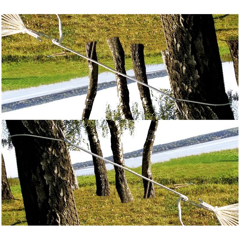 Võrkkiige kinnituskomplekt Domoletti 9101, polüester-metall, valge v.