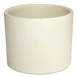 Puķu pods Domoletti, keramika, balta-bēša