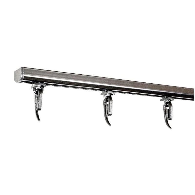 Griestu aizkaru sliede Domoletti D PROFILE, 200 cm, melna krās.