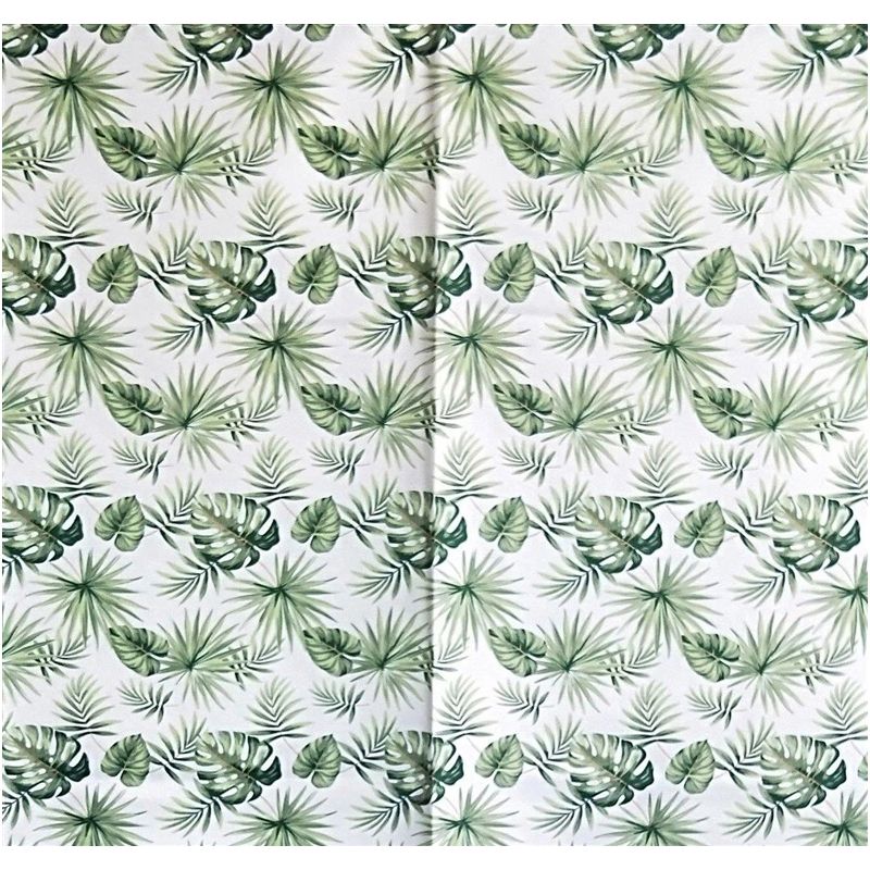 Dušas aizkars Domoletti 182307H, balta krās.-zaļa krās., 180 cm x 180 cm