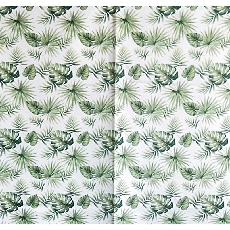 Dušas aizkars Domoletti 182307H, balta krās.-zaļa krās., 180 cm x 180 cm