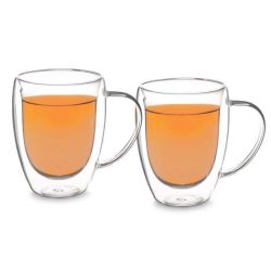 Dubultā stikla krūzes komplekts Domoletti, caurspīdīga krās., 0.35 l