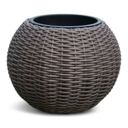 Puķu pods Domoletti 53000011101, plastmasa, brūna