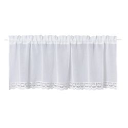 Dienas aizkari Domoletti ZOLA, balta, 150 cm x 45 cm