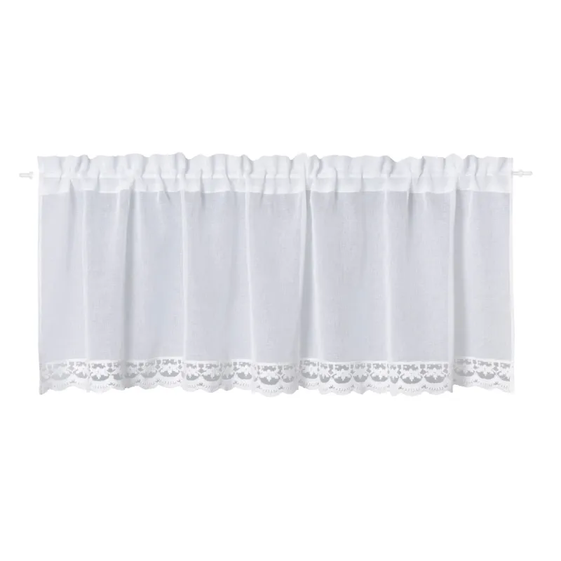 Dienas aizkari Domoletti ZOLA, balta, 150 cm x 45 cm