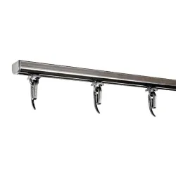 Griestu aizkaru sliede Domoletti D PROFILE, 150 cm, melna krās.