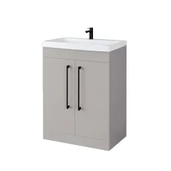 Vannas istabas skapis zem izlietnes Domoletti SA63-3, pelēka krās., 35 cm x 62 cm x 80 cm