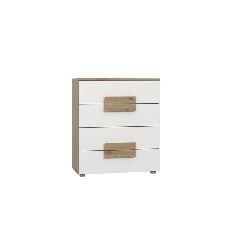 Kumode Domoletti Arkina, ozola-balta, 94.9 cm x 41.3 cm x 80.4 cm