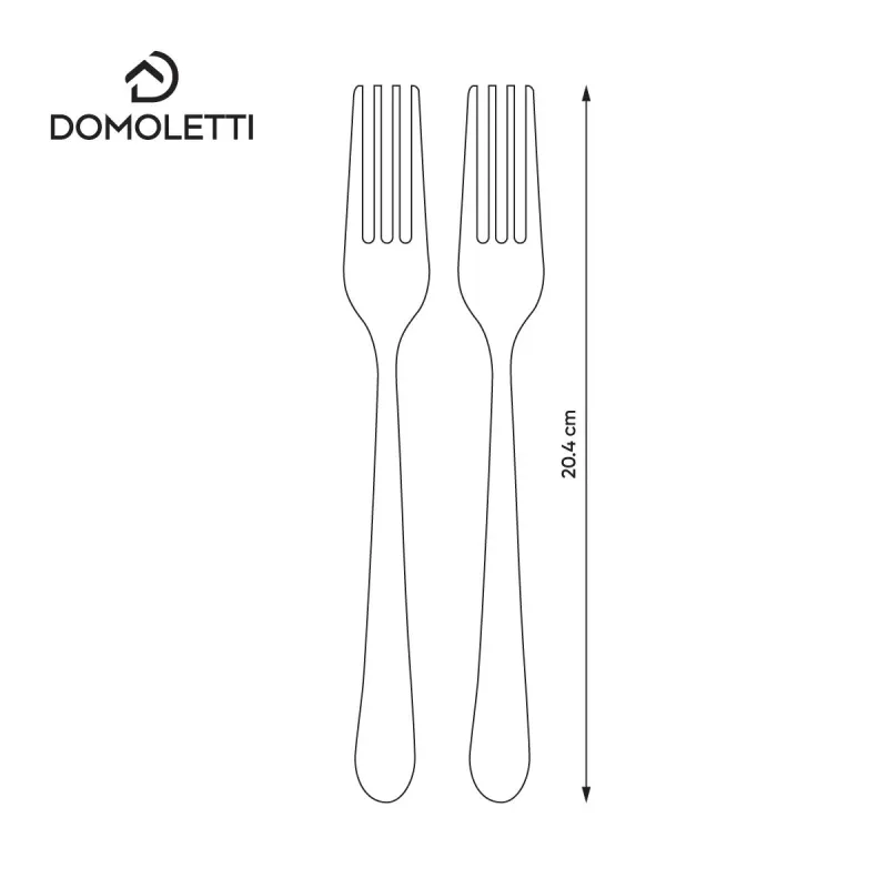 Šakutė Domoletti Segno X30C2SE-10, nerūdijantysis plienas, nerūdijančiojo plieno sp., 2 vnt.