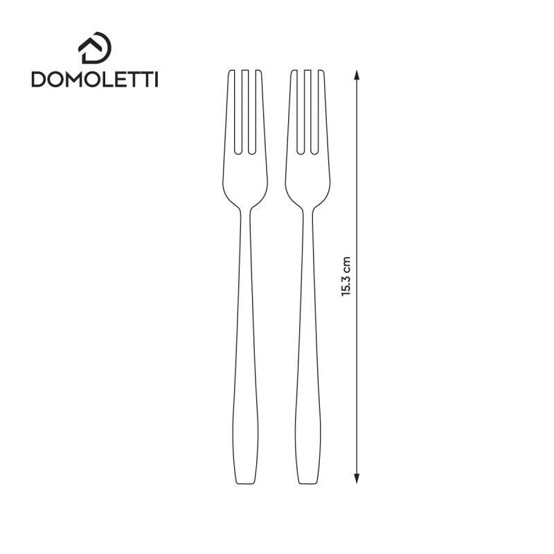 Dessertkahvel Domoletti Wind 180C2WI-CR, roostevaba teras, roostevaba teras v., 2 tk