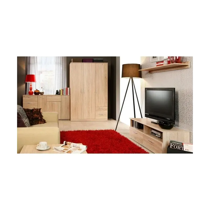 Skapis Domoletti Niko NIKS80-D30F, ozola, 82 cm x 52.7 cm x 185 cm