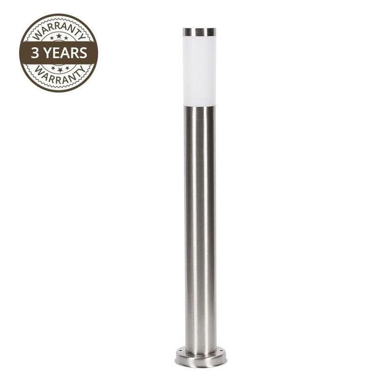 Brīvi stāvošs āra gaismeklis Domoletti DH022-800, 23W, E27, IP44, sudraba krās., 7.6 cm x 80 cm