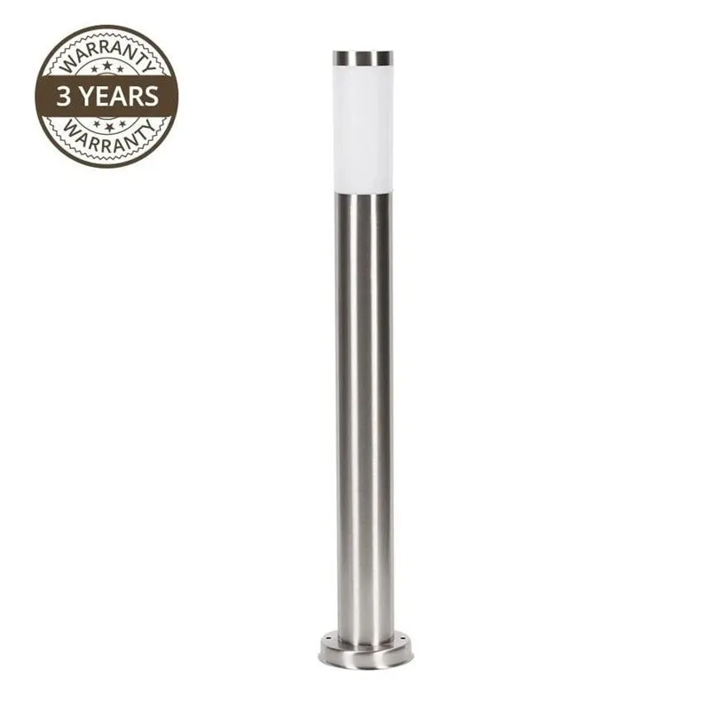 Brīvi stāvošs āra gaismeklis Domoletti DH022-800, 23W, E27, IP44, sudraba krās., 7.6 cm x 80 cm