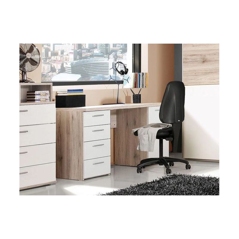 Rakstāmgalds ar skapi Domoletti BEAT25 P79, balta-bēša