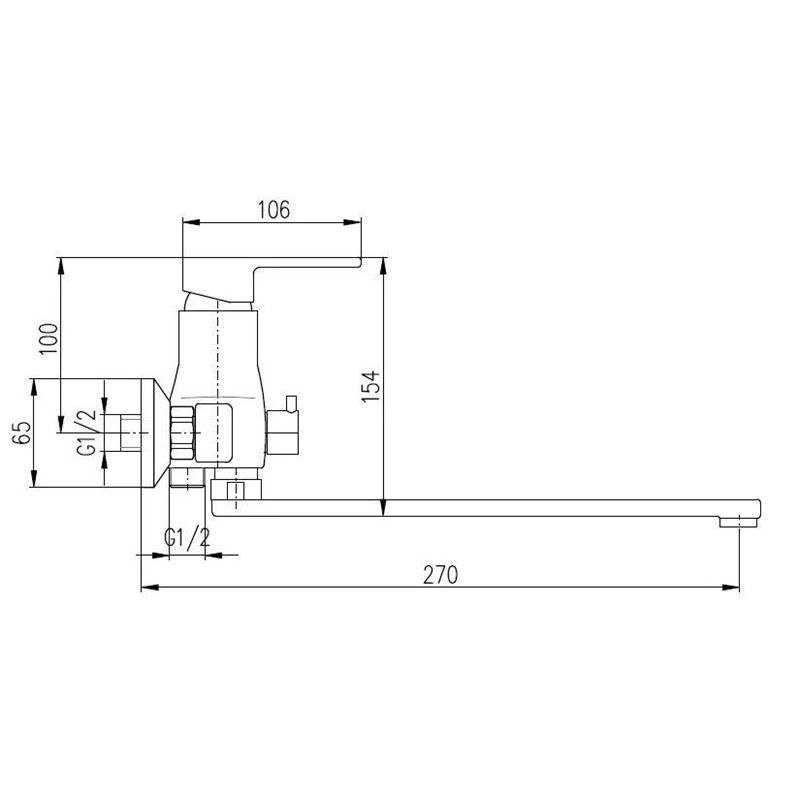 Смеситель для ванны с душевым набором Domoletti Verona DVT453.5-1, хромовый цв.