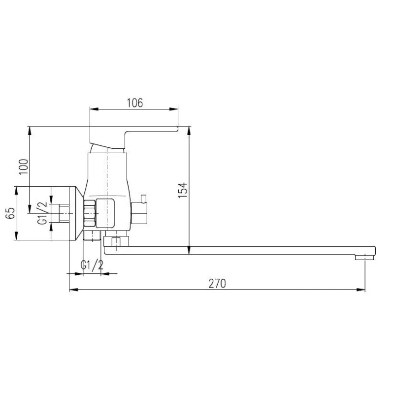 Vonios maišytuvas su dušo komplektu Domoletti Verona DVT453.5-1, chromo sp.