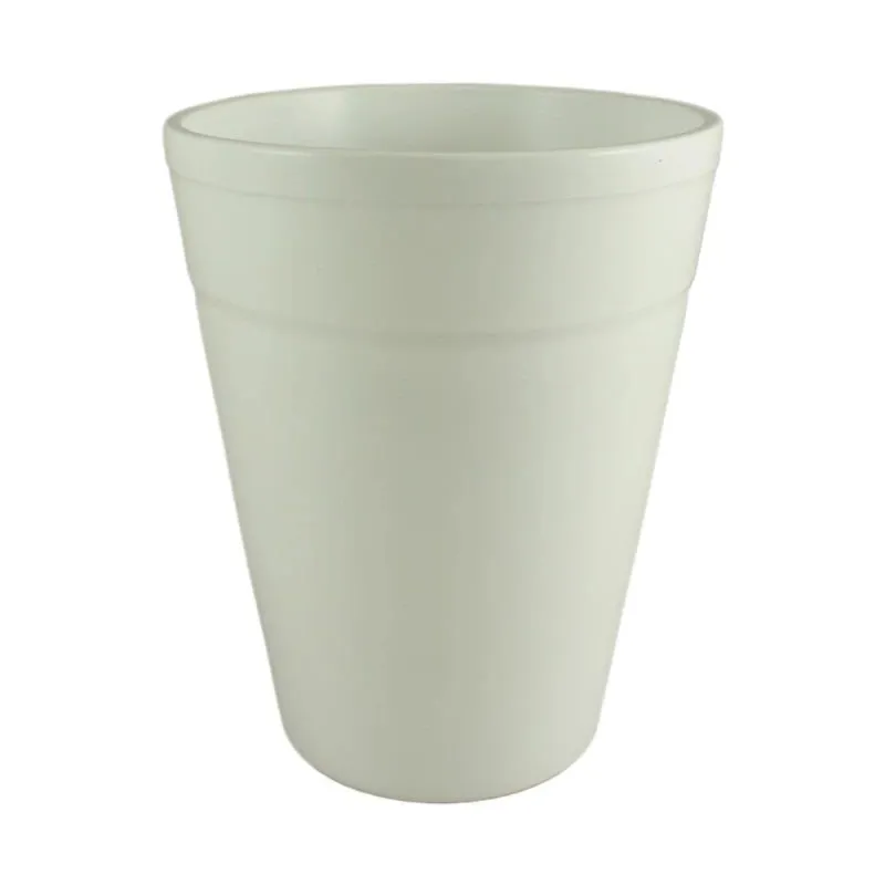 Puķu pods Domoletti T-82E-222-13, keramika, balta krās.