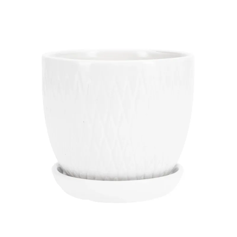 Lillepott Domoletti FP.0024.015.H.M, keraamiline, valge v.