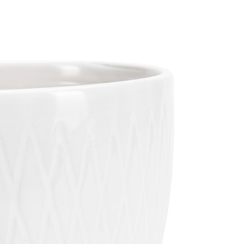 Puķu pods Domoletti FP.0024.015.H.M, keramika, balta krās.