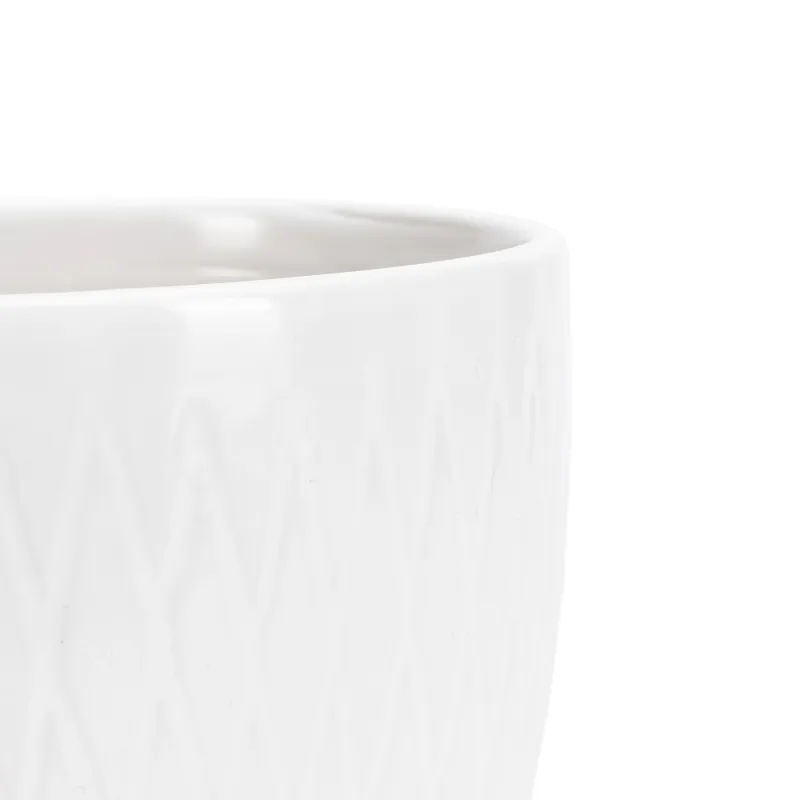 Lillepott Domoletti FP.0024.015.H.M, keraamiline, valge v.