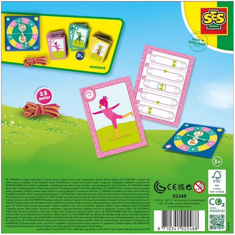 Āra spēle SES Creative Jump! Animals, daudzkrāsaina