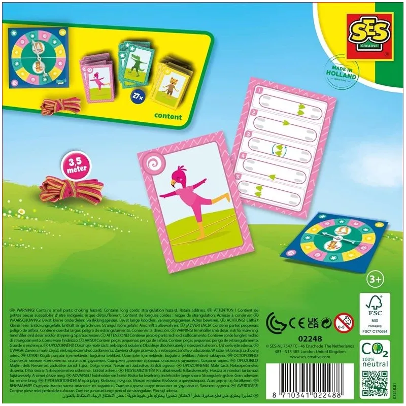 Āra spēle SES Creative Jump! Animals, daudzkrāsaina