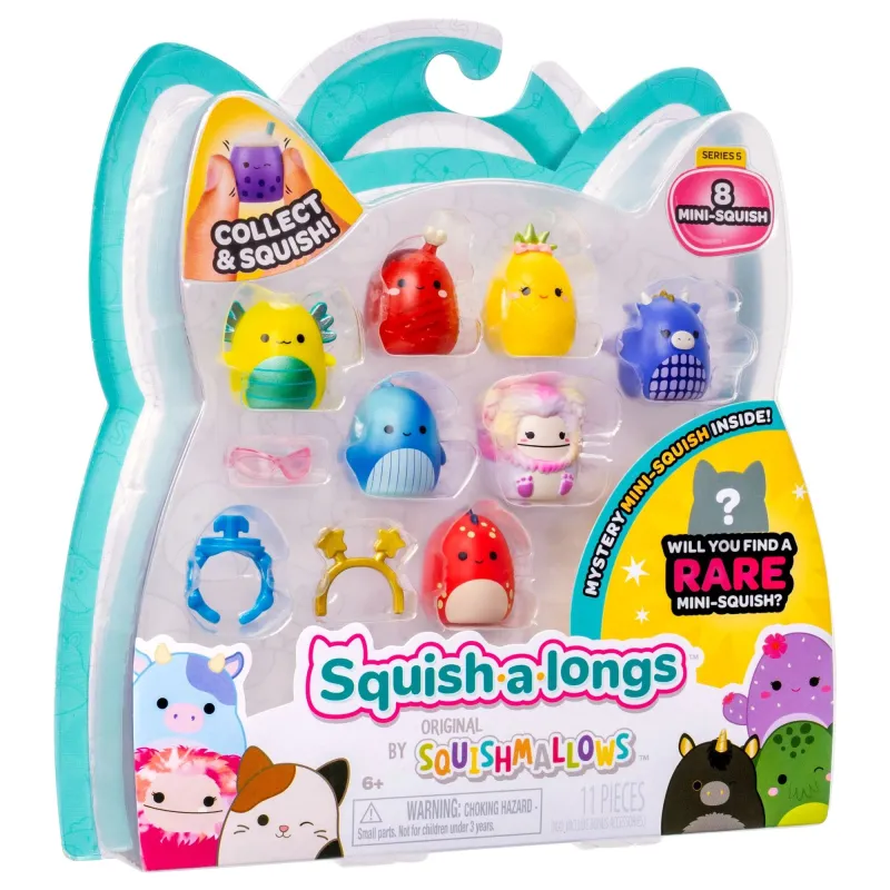 SQUISHMALLOWS SQUISH-A-LONGS figures 8-pack, 2,5 cm