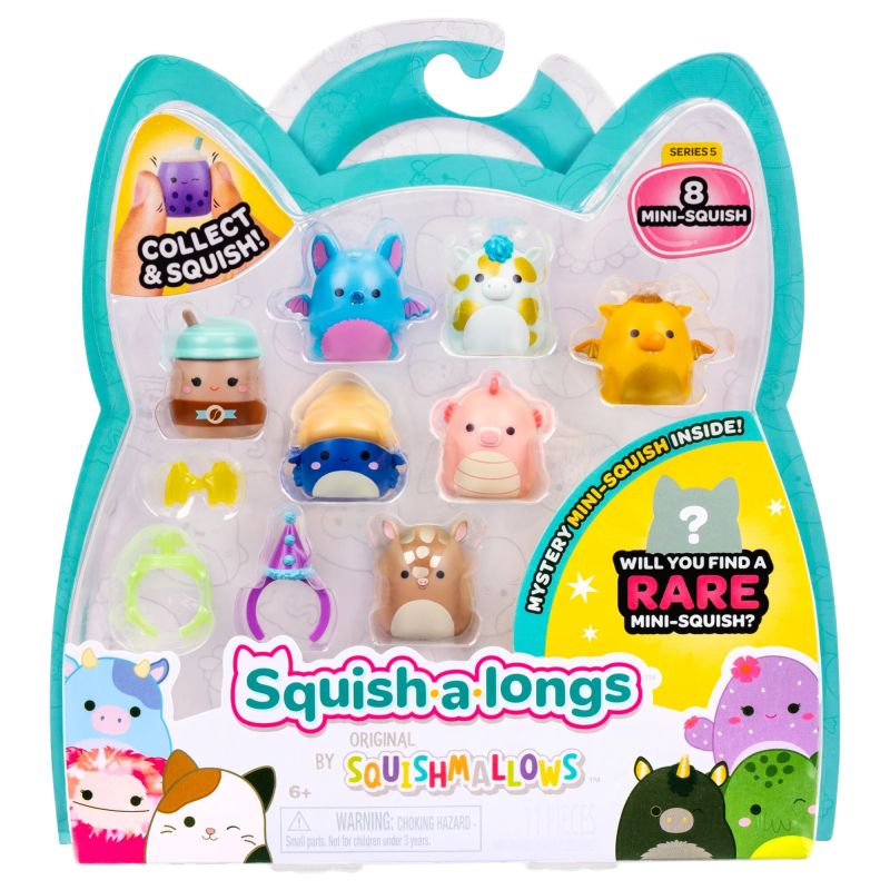 SQUISHMALLOWS SQUISH-A-LONGS Комплект фигурок, 8 шт, 2,5 см