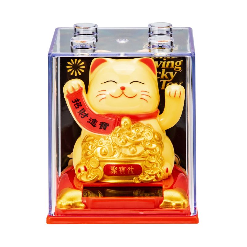 Laimes kaķis ar saules bateriju, 8 cm