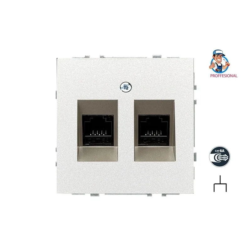 Datora ligzda LIREGUS MODERN. 2vt., šampanieša krāsa