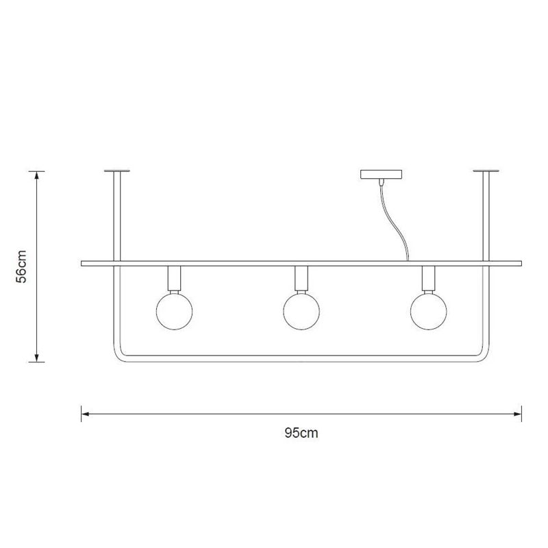 Светильник потолочный Domoletti Terra P23063A-3, E27, 3 x 40 Вт