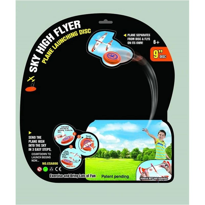 Lidojošais šķīvītis Sky High Flyer. daudzkrāsaina