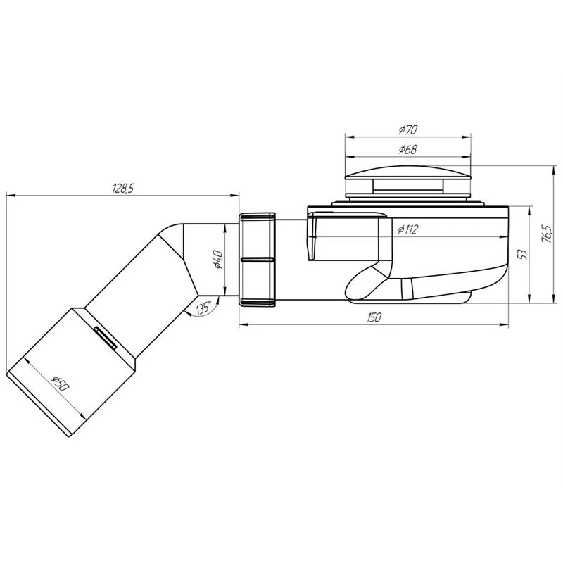 Sifons dušas paliktnim ej451clgseu
