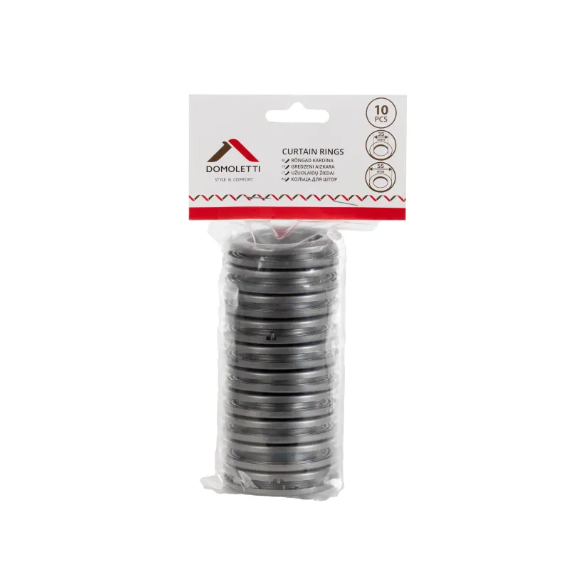 Curtain rings graphite 55-35mm ,10,